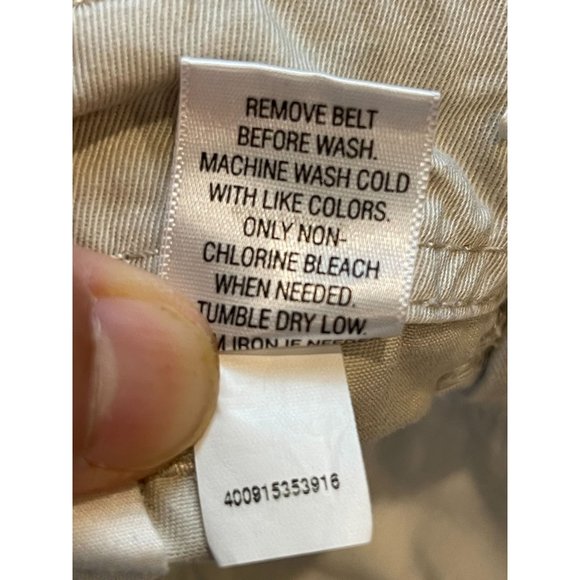 Elle Women Chino Pant 100% Cotton Mid Rise Flat Front Gray Size 14 - Picture 9 of 10